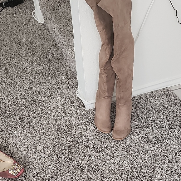 Call It Spring Brown Over-the-Knee Boots - Picture 1 of 4